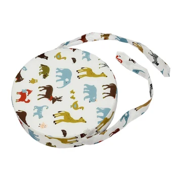 

Dismountable Round Shape Heightening Thickened Animal Printed With Strap Decoration Kids Home Chair Cushion Mats Dining Washable