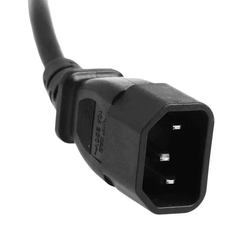 IEC C14 штекер для 2x IEC C13 гнездо Y Сплит удлинитель питания 1 м