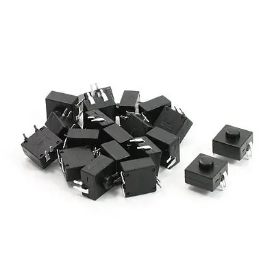 

20 Pcs Round Button 4 Pin Terminal Momentary Action Torch Switch AC 250V 1.5A