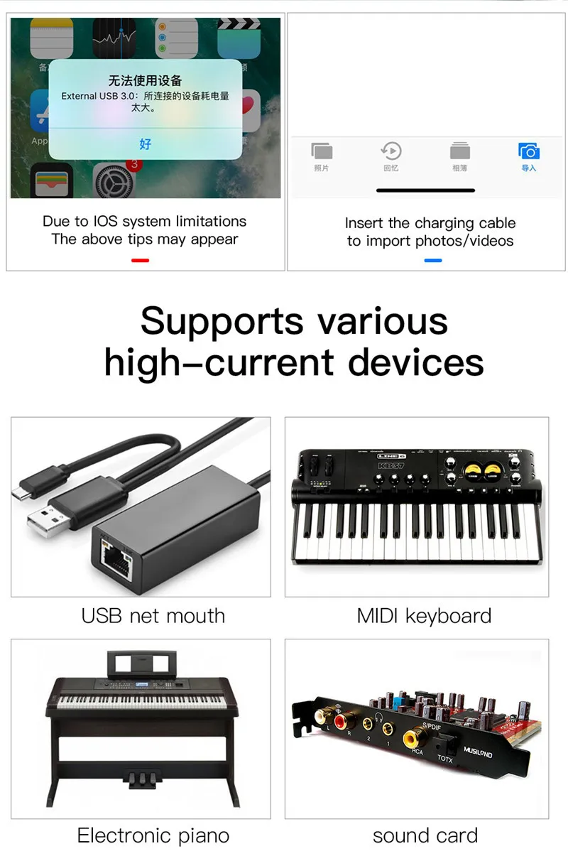Адаптер для Iphone IPAD OTG адаптер IOS на USB кабель камеры SD карт ридер клавиатура