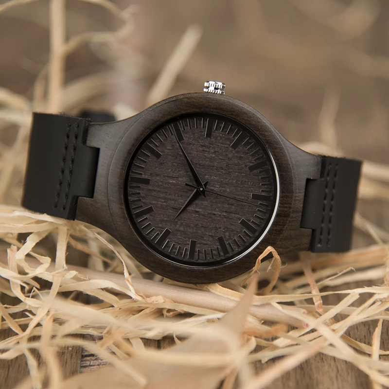 DODO олень черные мужские наручные часы кварцевые деревянные часы логотип дизайн специальный подарок с кожаным ремешком деревянные часы для мужчин A11-3
