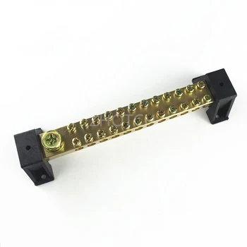 

1pcs Copper strip zero ground wiring terminal 1 in 24 out double row high current 12 - bit zero ground connection