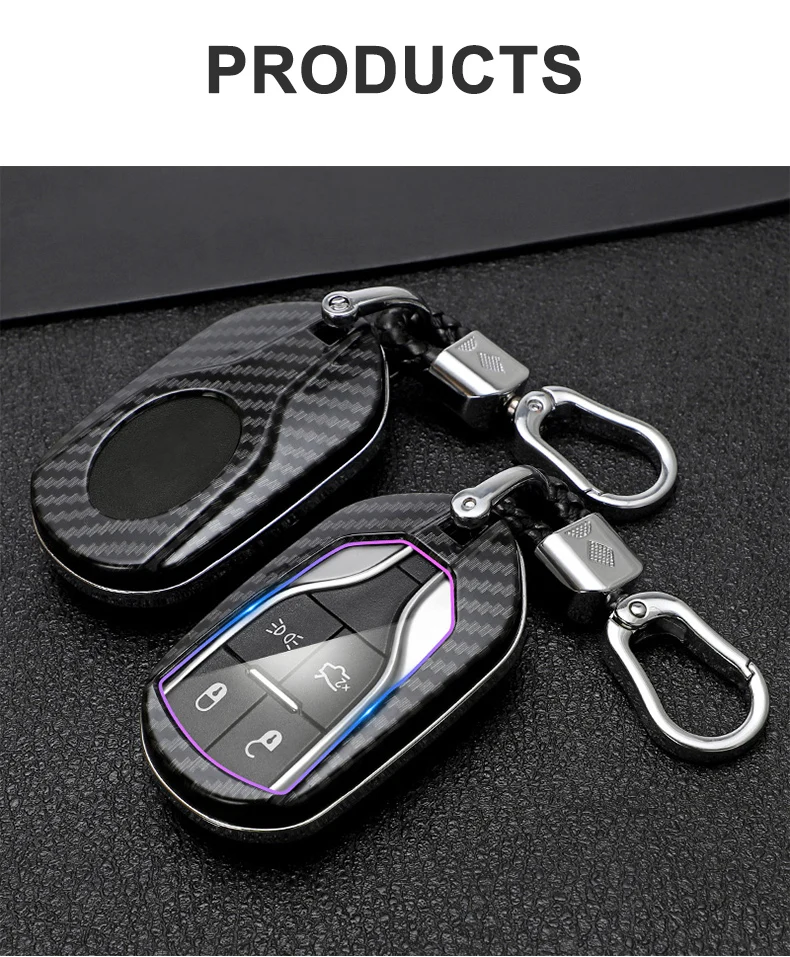 Carbon Fiber Car Smart Key Cover Case Fob For Maserati Levante Ghibli Quattroporte GT Granturism GranCabrio Protect Shell - Heccf6071b74e4b789aa4f5f6c71639b6i