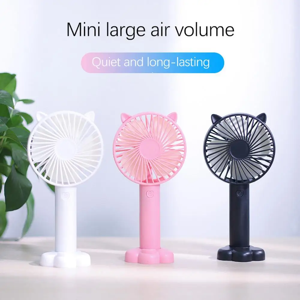 GOLDT1 New Charging USB Small Fan Baby Stroller Student Desk Cabinet Bed Clip Electric Fan Handheld Silent Portable Color : Grey, Size : 136x86x165mm 720 Degree rotatable Office Essential Fan