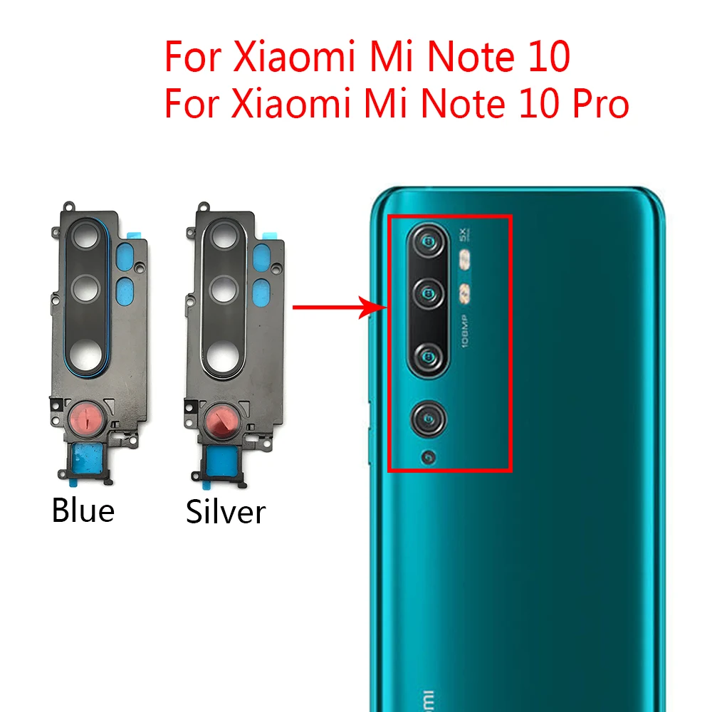 Rear Camera Glass Lens Cover With Frame Holder with Sticker Replacement