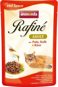 

ANIMONDA ANIMONDA RAFINE ADULT PUTE & KALB PLUS KAESE for adult cats cocktail with turkey, veal and cheese 100g