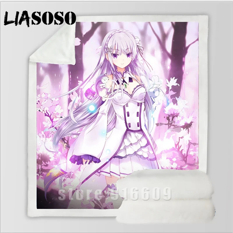 Сексуальный Re: zero двойной горничной Ram Rem Диван Постельные принадлежности Dj офис Harajuku зимнее модное одеяло покрывало детское одеяло для путешествий одеяло для прогулок
