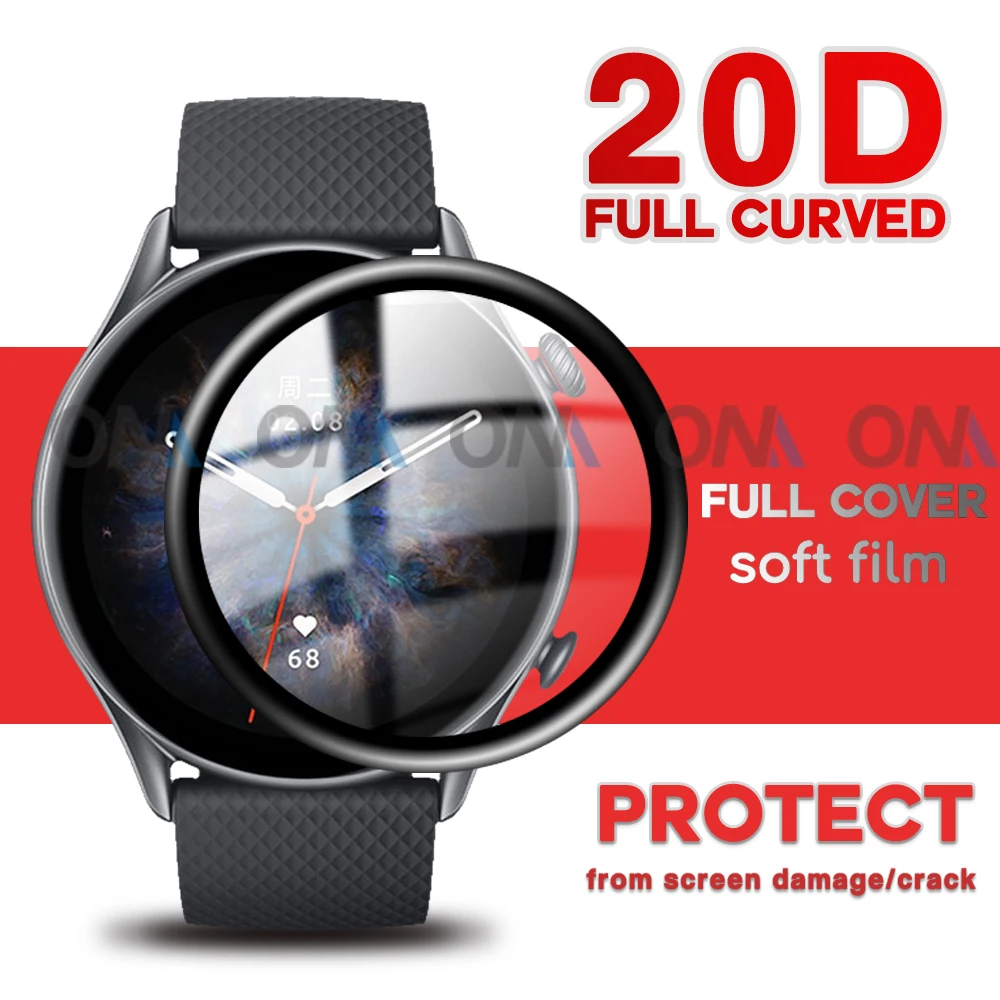 Protective Film Cover For Xiaomi Huami Amazfit Gtr3 Gtr 3 Pro Gtr-3 Gtr 2  2e 20d Curved Full Soft Screen Protector (not Glass) - Smart Accessories -  AliExpress