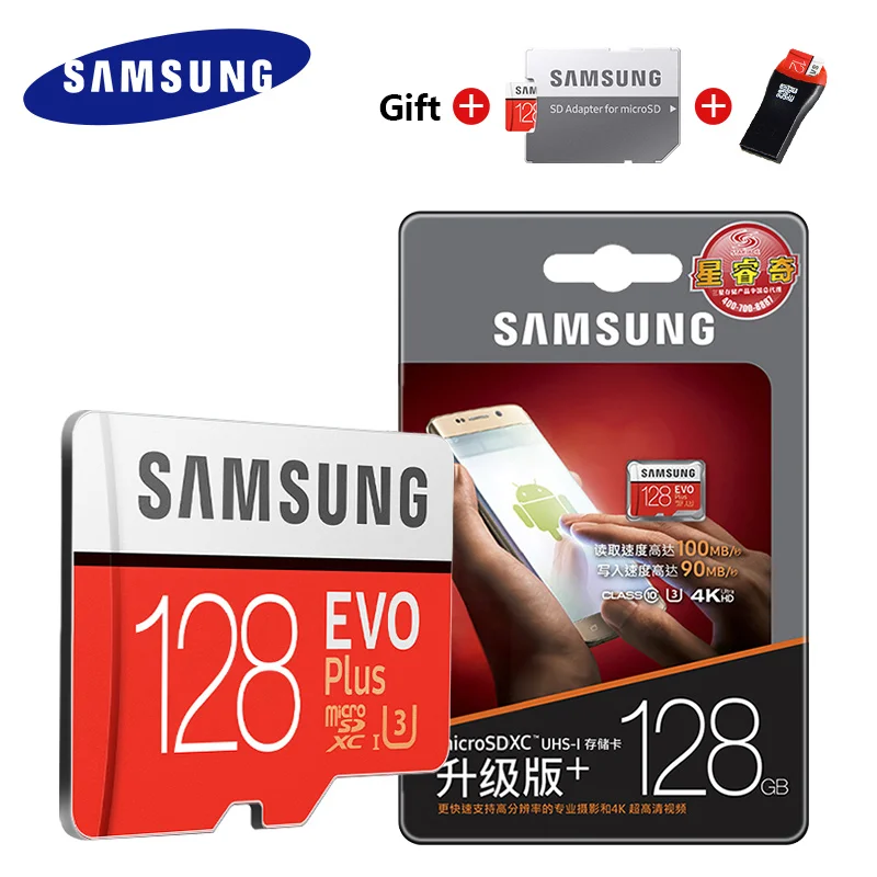 SAMSUNG Micro sd карта 128 Гб 64 ГБ 32 ГБ 256 ГБ карты памяти класс 10 U3 флэш-накопитель TF Micro SD карты для телефона