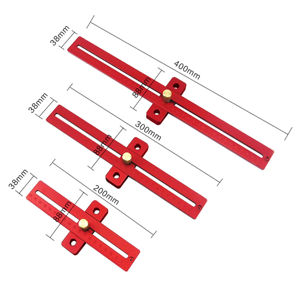 Измерительная шкала из алюминиевого сплава 200/300/400 мм, измерительная линейка; Деревообработка t-образного отверстия, Линейка Инструмент для маркировки для DIY вспомогательного инструмента