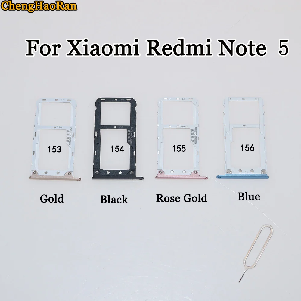 

ChengHaoRan For Xiaomi Redmi Note 5 metal SIM Card Tray Holder Adapter Slot Miscro SD Send card needle