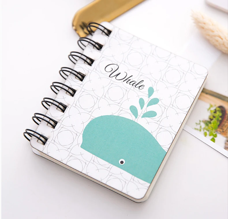 Kawaii блокнот дневник двойное кольцо мультфильм аниме мини MemoPad заметки бумажные стационарные милые заметки листы журнал для школы офиса