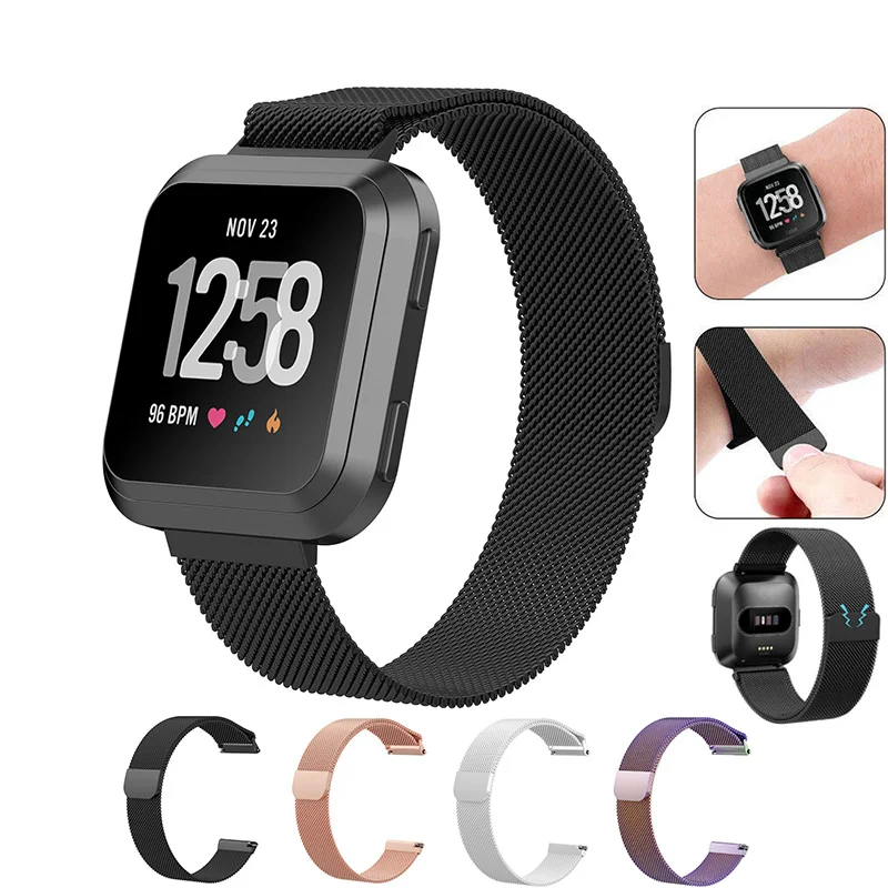 Браслет Fitbit Versa из нержавеющей стали качественный ремешок для часов