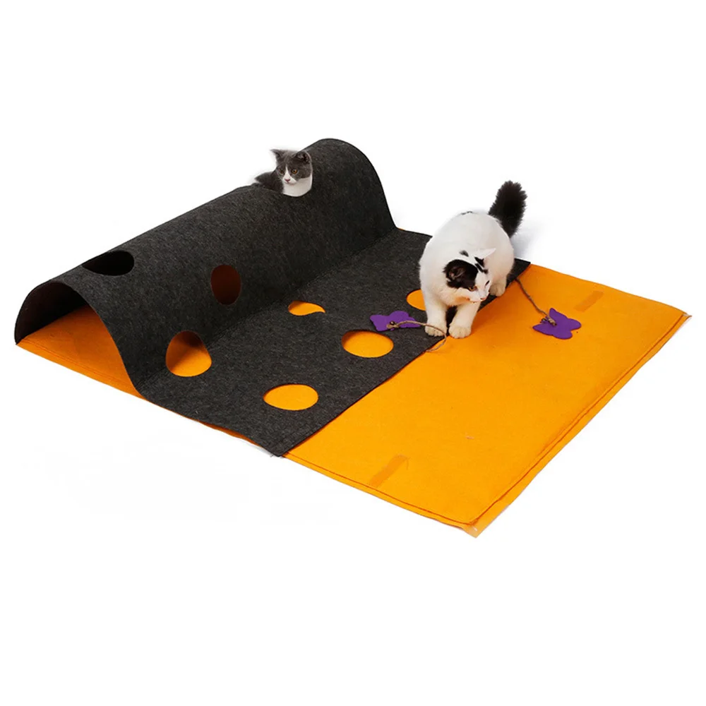 

Hide-And-Seek Cat Playing Mat Diy Shape Playing Blanket Puzzle Tunnel Toy Cat Playing Blanket Puzzle Tunnel Toy