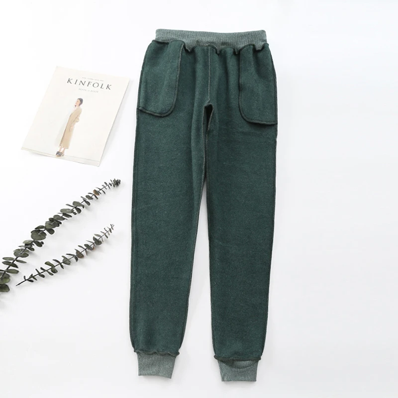 Autumn Winter Women Warm Pants Women's Velvet Cashmere Pants Candy Color Women Loose Pants Causal Female Long Trousers Plus Size