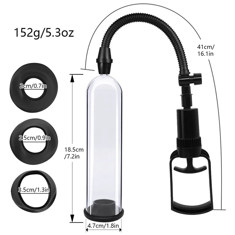 Penis Pump Male Vacuum Enlarger Enlargement Trainer Sex toy for Man Sucking Vacuum Men Masturbation