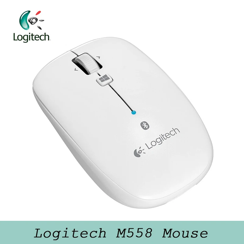 Оригинальная беспроводная мышь logitech M558, Bluetooth, чистый белый цвет, 1000 dpi, 2,4 ГГц, мышь для Mac/Windows PC, официальная поддержка тестирования агентства
