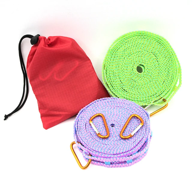 Merész Multifunkcionális Kültéri Kemping Szárítókötél Szélálló És Nem Csúszás Nélküli Zsinór Utazás Hordozható Szárító Kötél Háztartási Cikkek Kék - Image 2