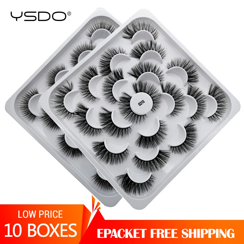 

YSDO eyelashes wholesale 100 pairs 3d mink lashes dramatic false eyelashes full strip lashes maquillaje natural mink eyelashes