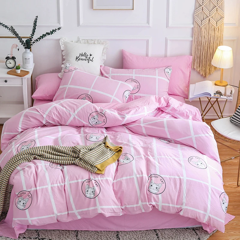 

Bedding Sets Full King Twin Queen King Size 4Pcs Bed Sheet Duvet Cover Set Pillowcase Without Comforter