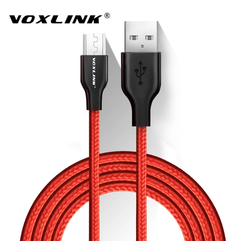 VOXLINK Micro USB кабель USB зарядное устройство кабель для Samsung S8 S9 xiaomi mi8 mi7 6 lenovo/huawei/htc/Meizu Android кабели для мобильных телефонов