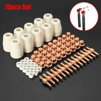 

Ceramic + Metal Welding Accessories 75pcs/Set Plasma Nozzle Electrodes