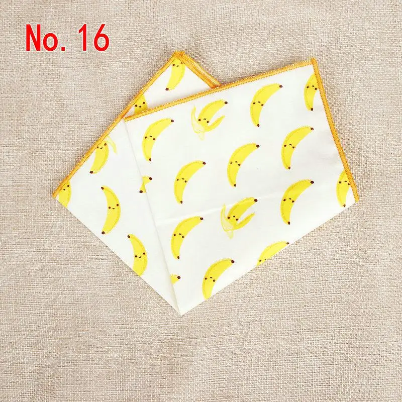 Fruits Suits Pocket Square For Men Women Cute Sweet Chest Towel Hanky Gentlemen Hankies Classic Men's Handkerchief Pocket Towel - Цвет: 16