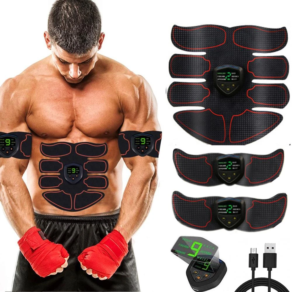 Abs Stimulator Home Arm Abdominal Muscle Training Toner Belt  Shaper 40 Gel Pads