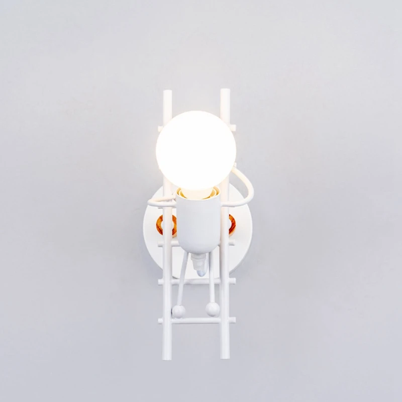 Nordic Wall Lamp Bedroom Creative Personality Light Dwarf Climbing Stairs Wall Lamp Aisle Corridor Children'S Room Bedside Lamp