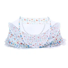 Детская складная москитная сетка со спальными ковриками, подушка, детская москитная сетка, кровать, комплект из 3 предметов, установка с музыкальным пакетом