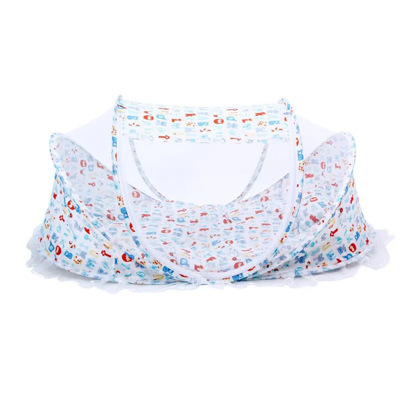 

Children's Baby Folding Mosquito Net with Sleeping Mats Pillow Baby Mosquito Net Bed 3pcs Set Free Installation with Music Pack
