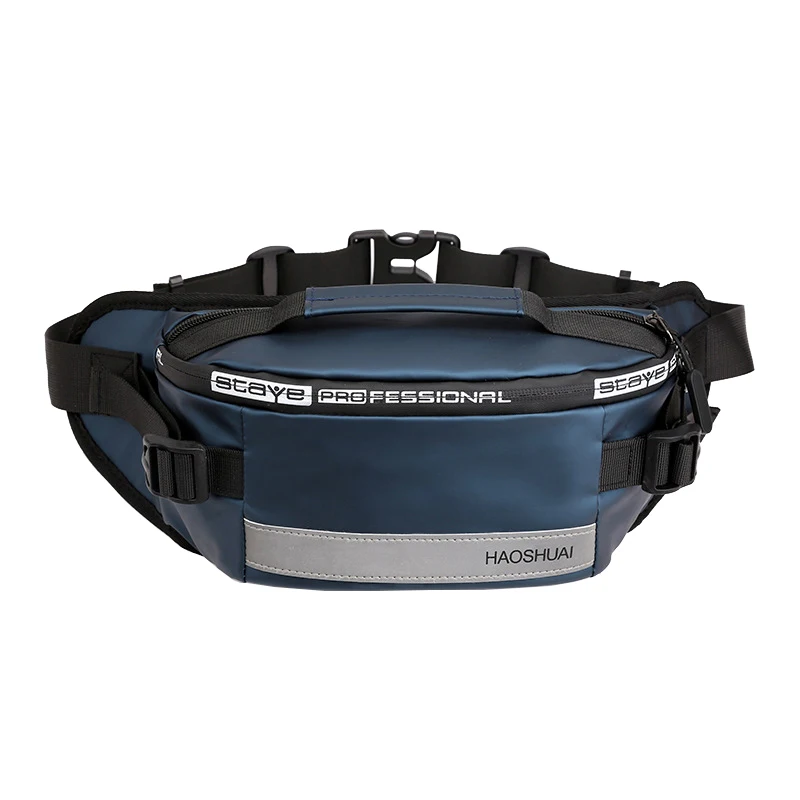 Dark Blue Waist Bag Водонепроницаемая нейлоновая Мужская поясная сумка Новая мода унисекс поясная сумка светоотражающий пояс Банан сумки повседневные дорожные нагрудные сумки - Цвет: Dark Blue Waist Bag