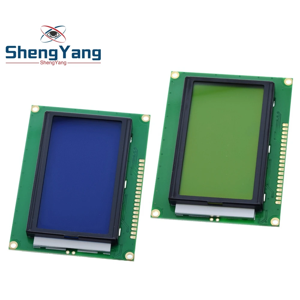 

TZT 128*64 DOTS LCD module 5V blue screen 12864 LCD with backlight ST7920 Parallel port LCD12864 for arduino