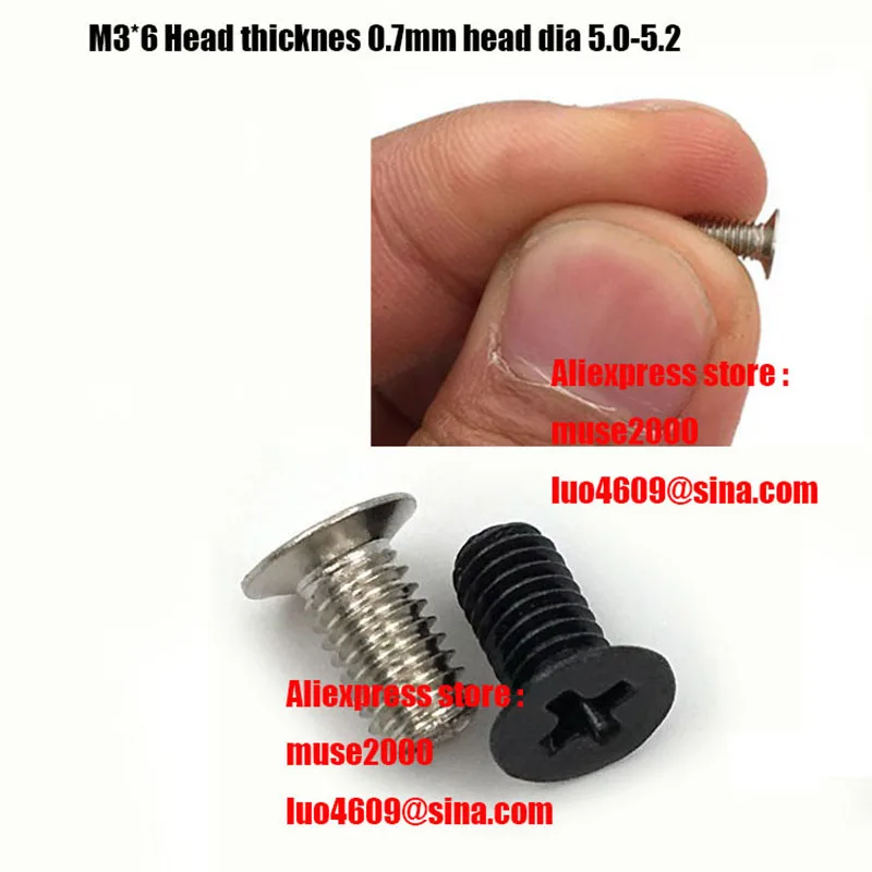 M3 * 3 4 5 6 8 10 тонкий потайной 0 мм dia 7 толщина на плоской подошве в метрических