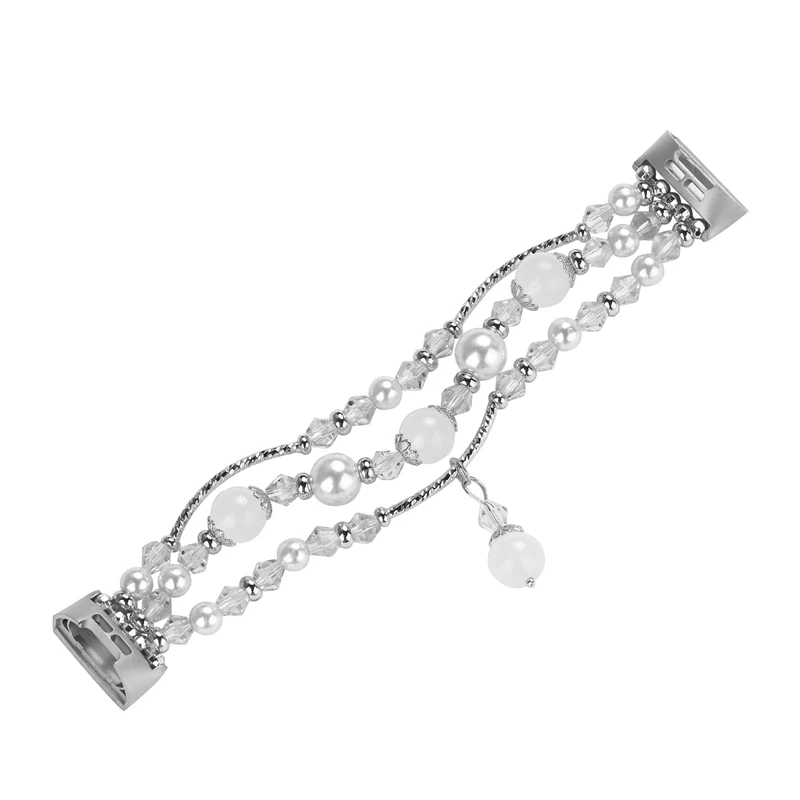 

Crystal Jewelry Watch Strap Replacement Women Girls for Fitbit Charge 3 Wrist Band Clasp Quick Release