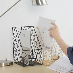 Étagère de rangement nordique en fer pour livres et Magazines, étagère de bureau pour documents, étagère de rangement et de finition 