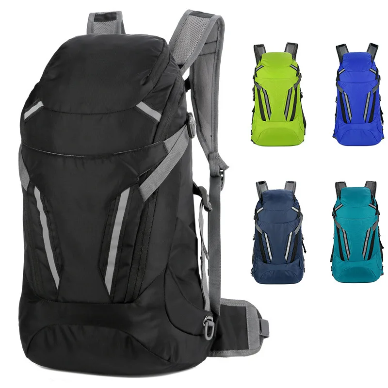 

Outdoor Travel Backpack Large Capacity Mountaineering Bag Portable Waterproof Folding Bag Multi-functional Hiking Reflective Bac