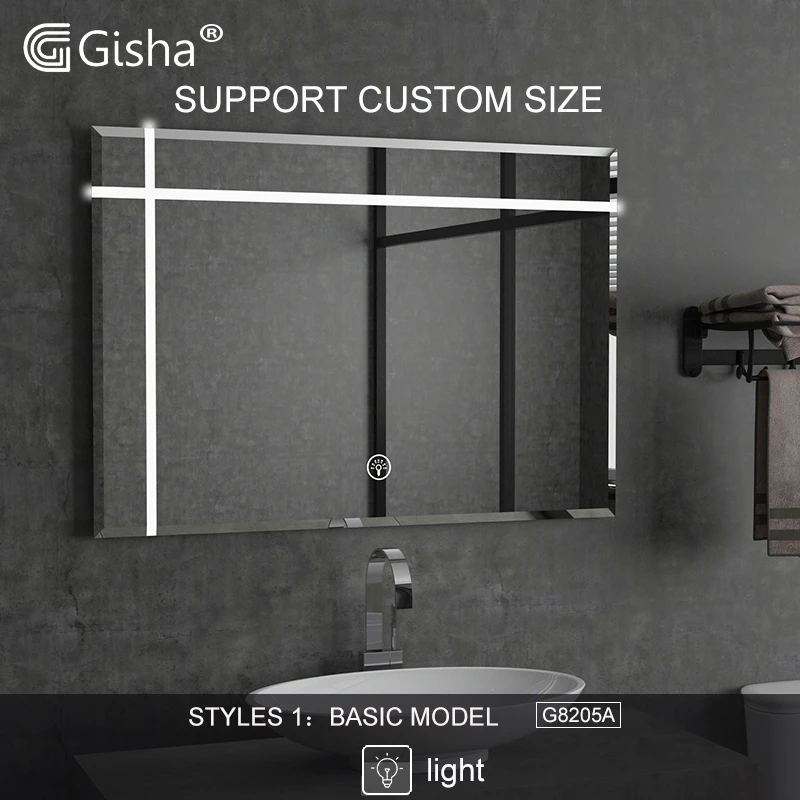 Gisha Custom Size Illuminated Smart Mirror Led Bluetooth Bathroom Mirror Backlit Mirror Defogger Bathroom Makeup Mirror 2g8205 Bath Mirrors Aliexpress