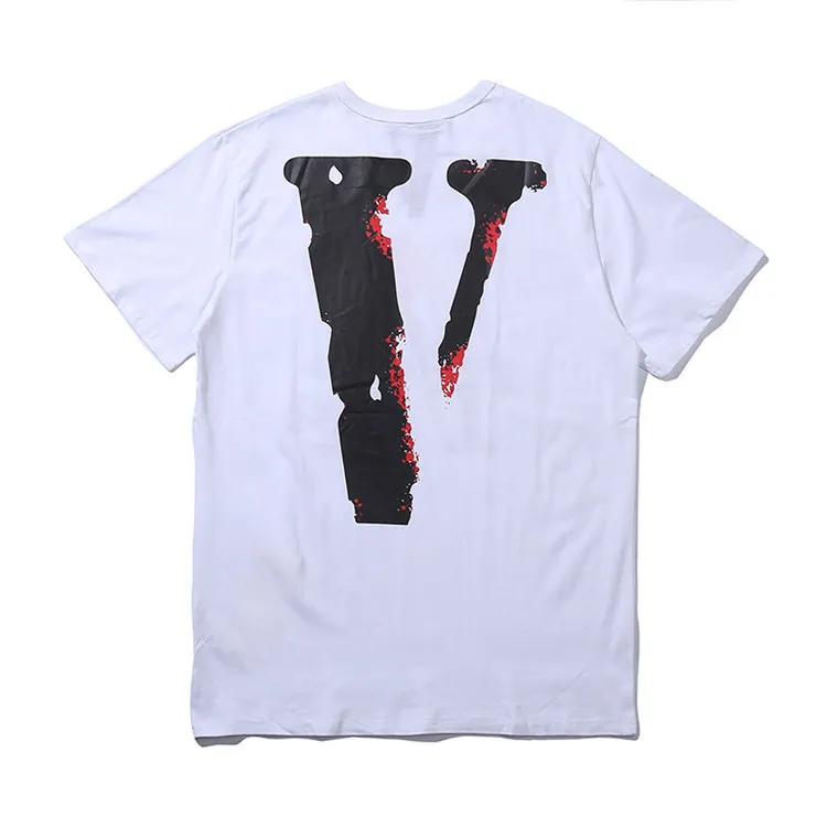 

European And American-Style Popular Brand Summer New vlone Short Sleeved T-shirt Electric Saw Spree High Street Hip Hop Men's An