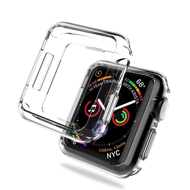 Для Apple Watch series 5 4 3 2 1 чехол для часов корпус ремешка 42 мм 38 м 40 мм 44 мм тонкий пластиковый чехол протектор для iWatch 4 44 мм
