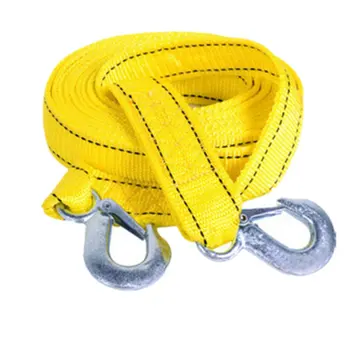 

4 Meters Durable Use Towing Rope Strap Cable With U Hooks Shackle High Strength Nylon For Car Truck Trailer SUV
