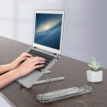 

Folding Adjustable Angle Laptop Stand Portable Aluminum Alloy Desktop Notebook Holder Non Slip Tablet Cooling Rack