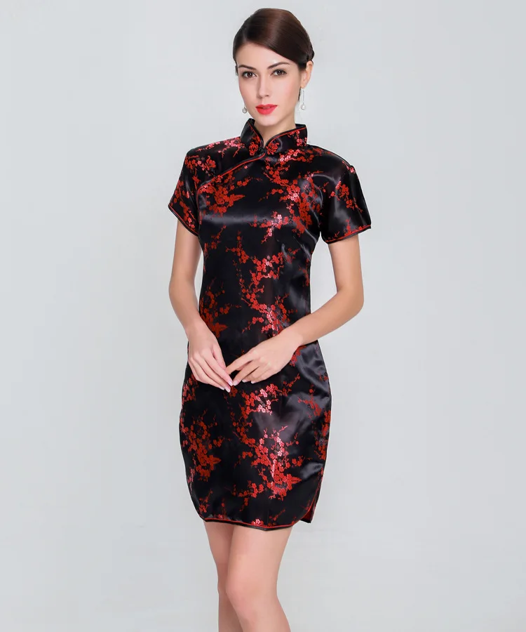 

Elegant Slim Plus Size Qipao 2019 New Chinese Female Rayon Dress Mandarin Collar Vintage Cheongsam Vestidos Plus Size 5XL 6XL