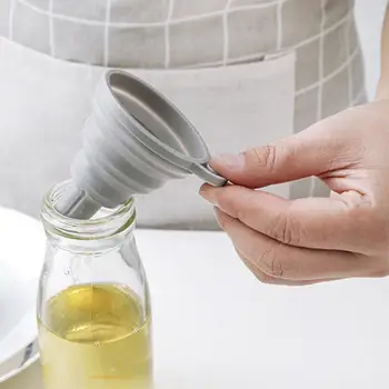 

Collapsible Funnel Silicone Foldable Funnel for Water Bottle Liquid Powder Transfer Hopper Kitchen cooking accessories tools