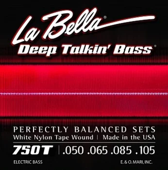 

750t-b strings for 5 string bass guitar with white nylon 050-135 La Bella