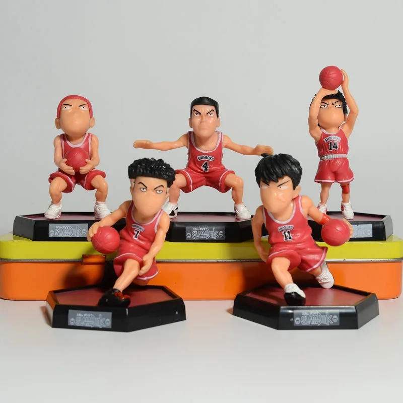 Фигурки SLAM DUNK 8-10 см 5 шт. Hanamichi Sakuragi покупки рукава Kaede Акаги Такенори Miyagi Ryota Shohoku