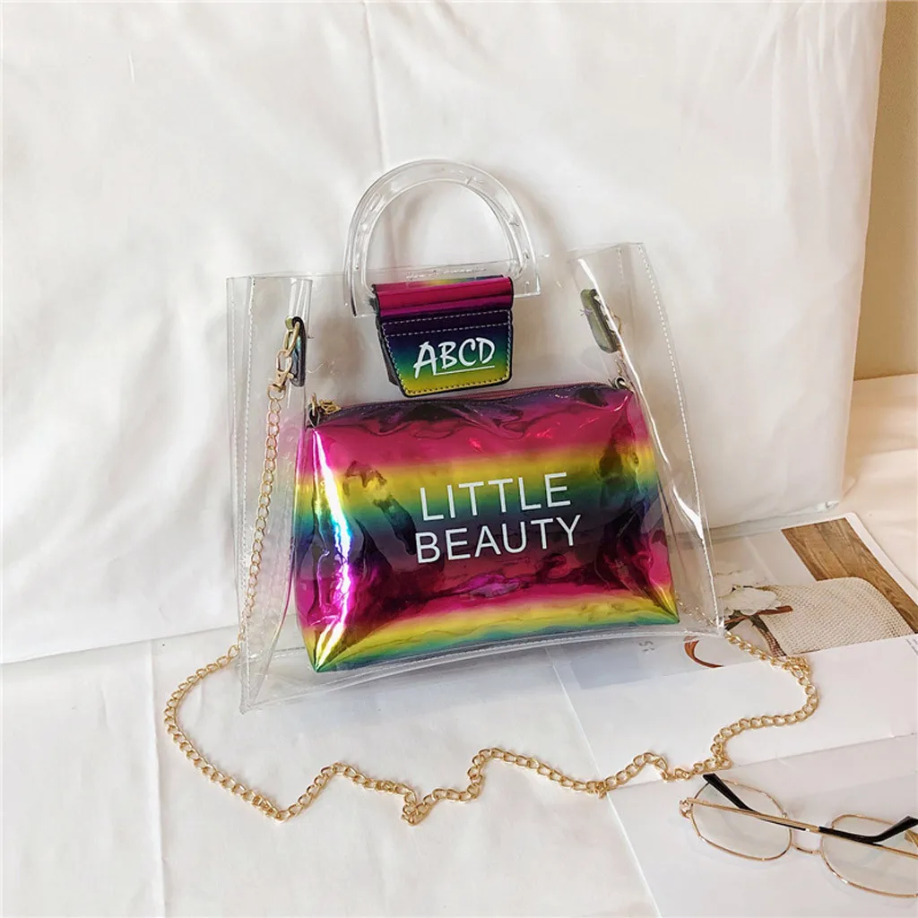 2020 Брендовые женские сумки прозрачная сумочка пвх Желейная маленькая сумка тоут