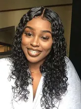 Mechones de pelo humano Remy con Perla Negra y ondas profundas, mechones de 30 pulgadas con cierre, 3 mechones