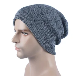 2021 winter knitting cap has cashmere knitting cap and striped outdoor pullover cap baotou male hat cold protection hat 006