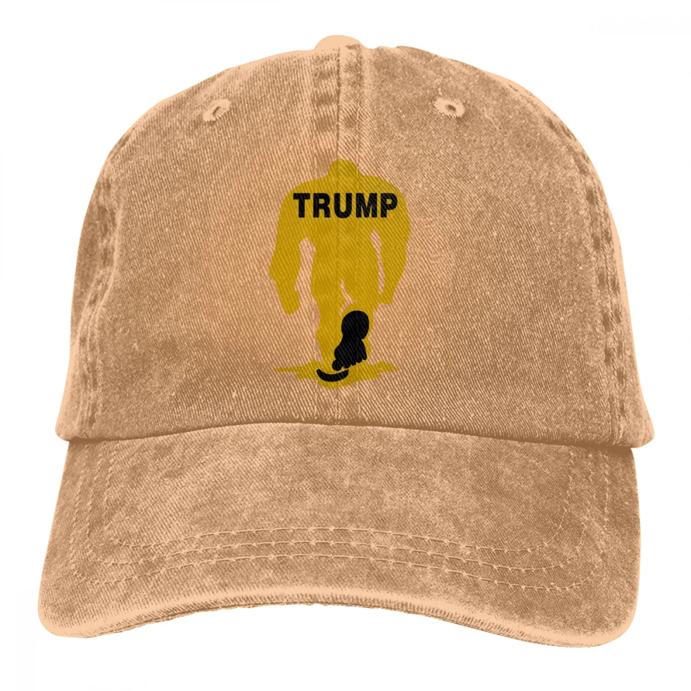 Trump Sasquatch черная унисекс Мужские Женские джинсовые бейсболка с ремешком, Регулируемая Кепка для гольфа, папы - Цвет: Хаки